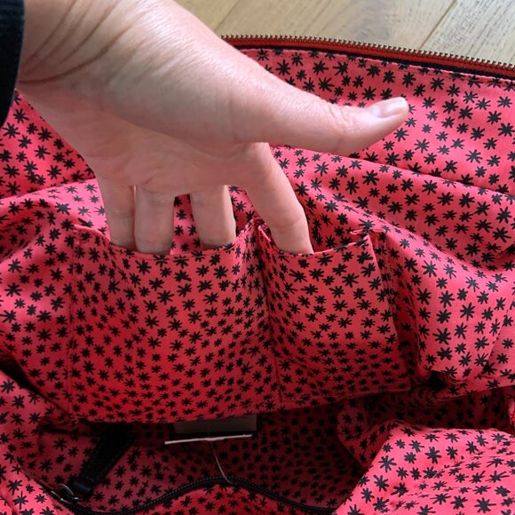 Juicy Couture Red Velvet Tote Handbag Vintage Retro 2000s Y2K Unique - Picture 8 of 16